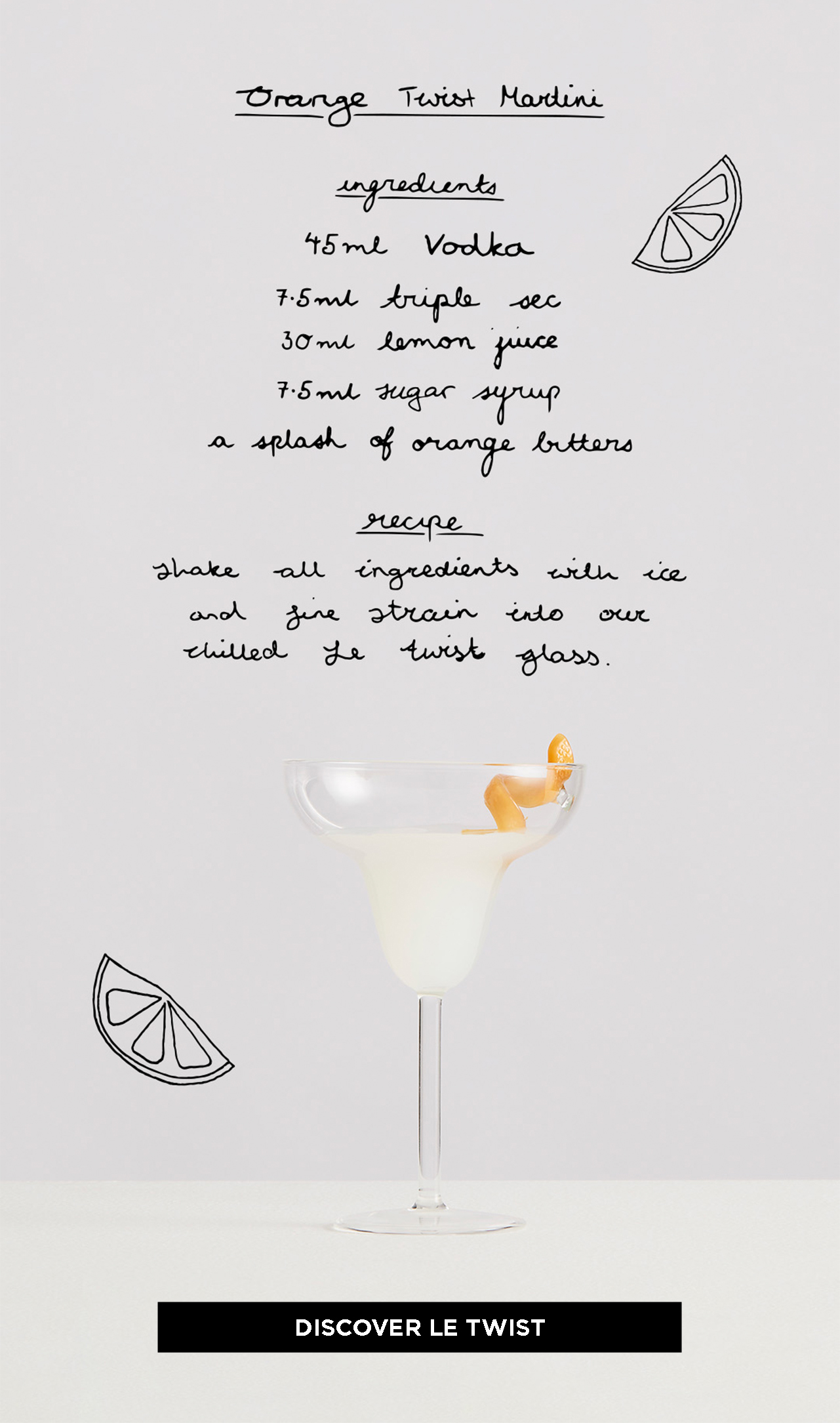 ORANGE TWIST MARTINI RECIPE